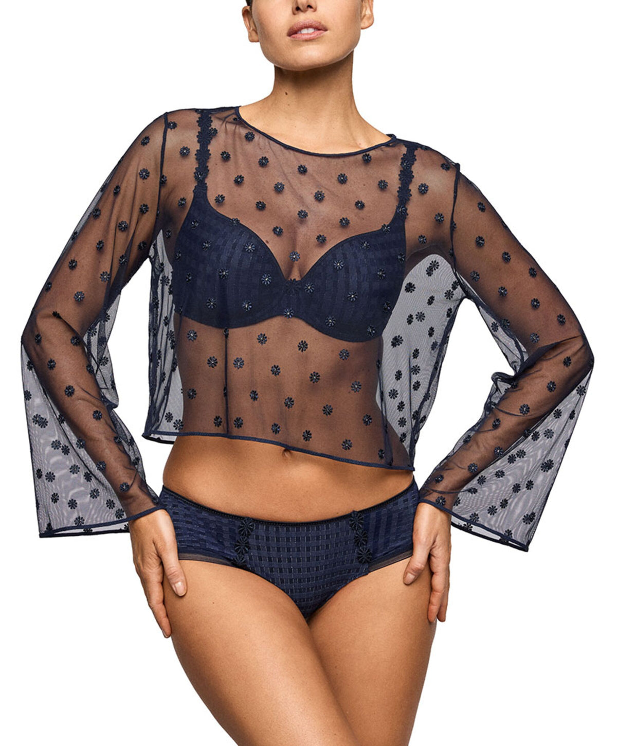 Marie Jo Daisy blue top transparant