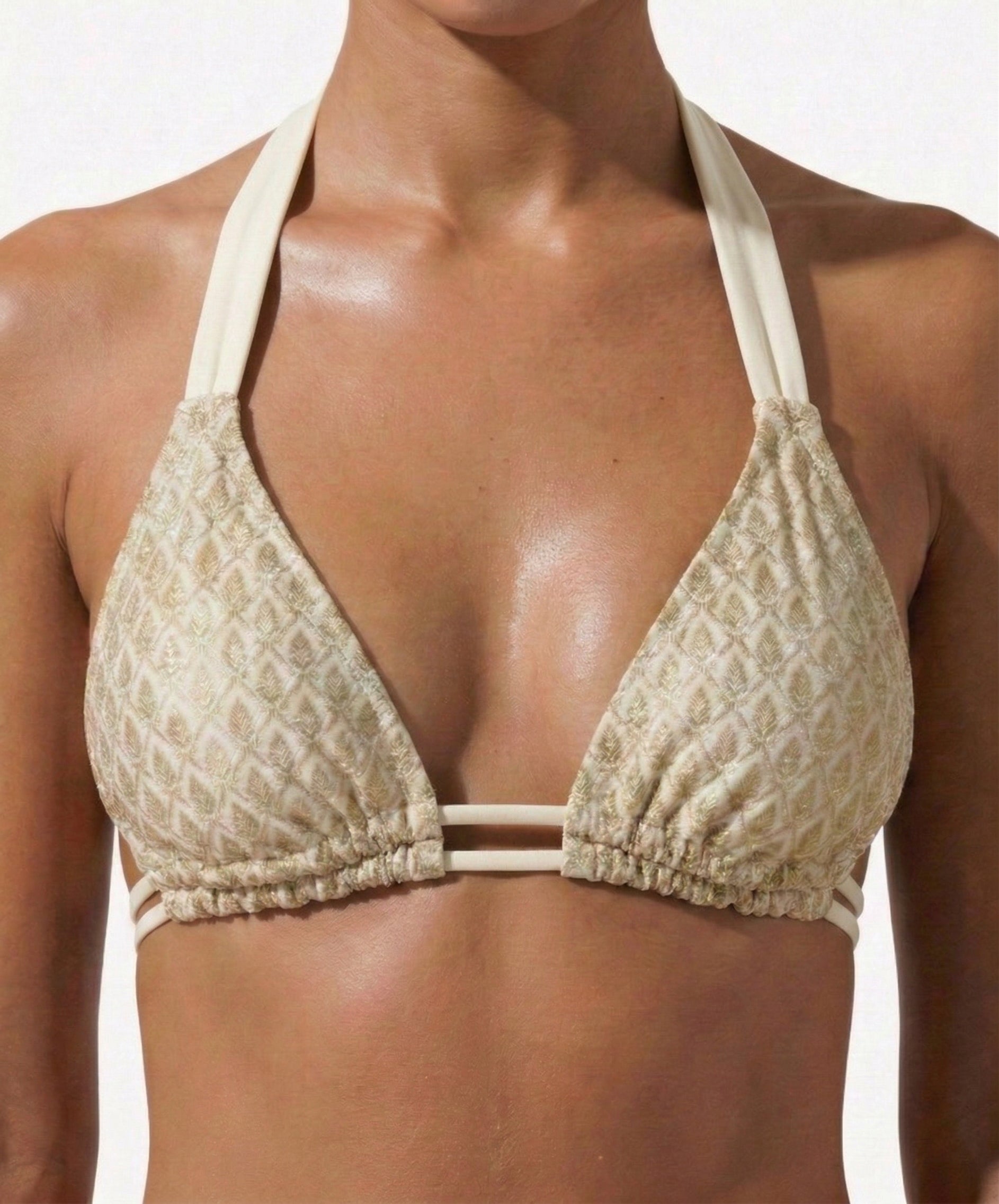 Gold Rush Halter Push Up White - S