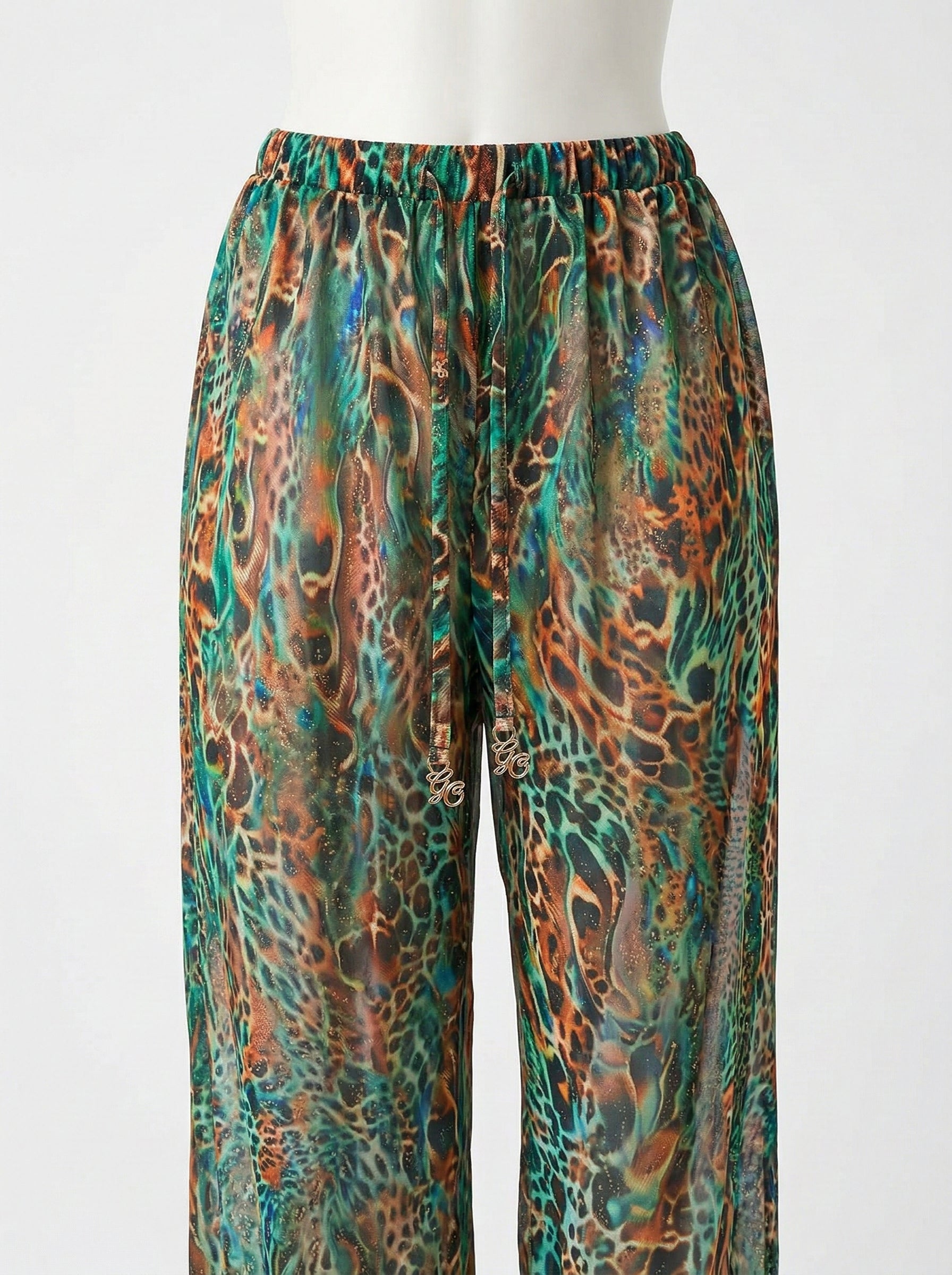 Jungle Fever Emerald Leopard Beach Pants