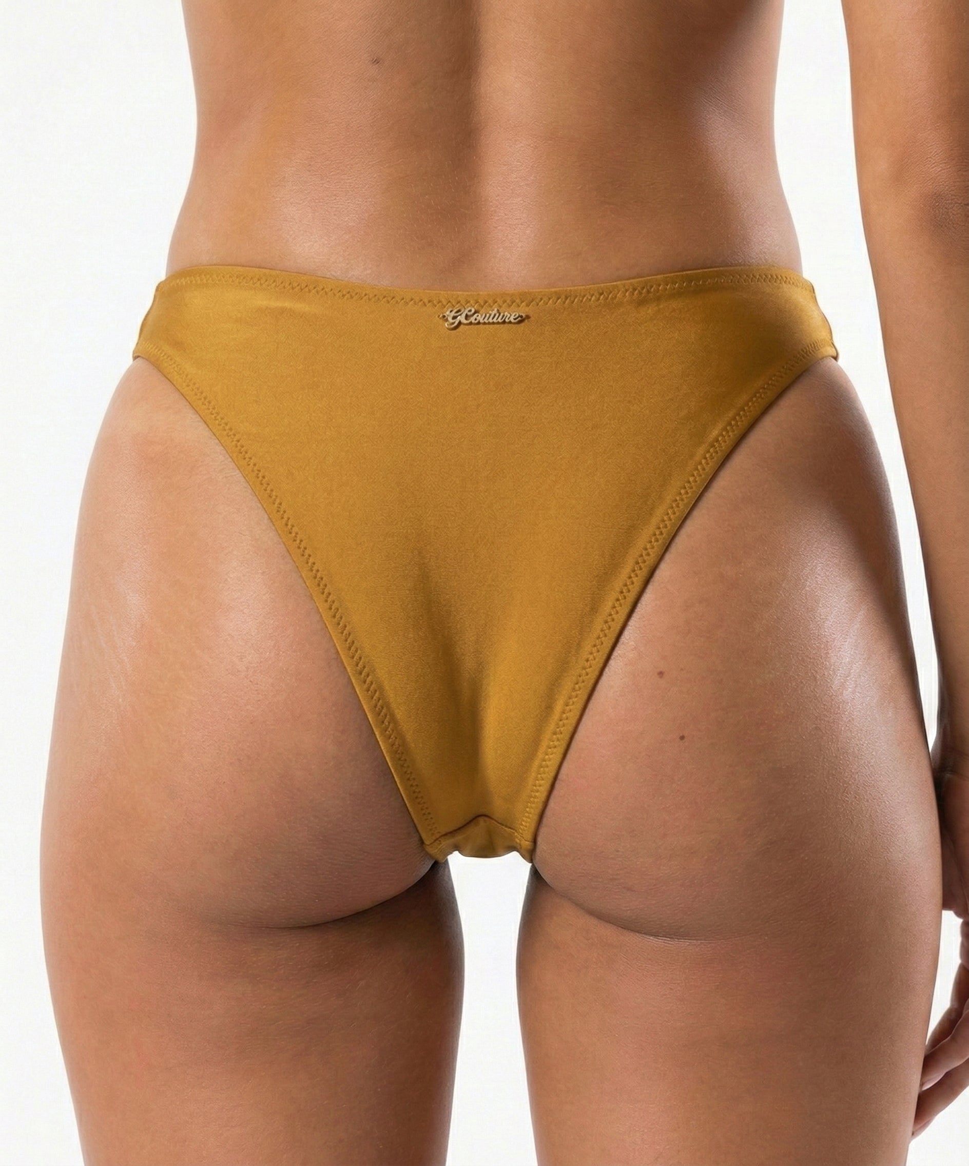 Gold Rush High Leg Bottom Gold - M