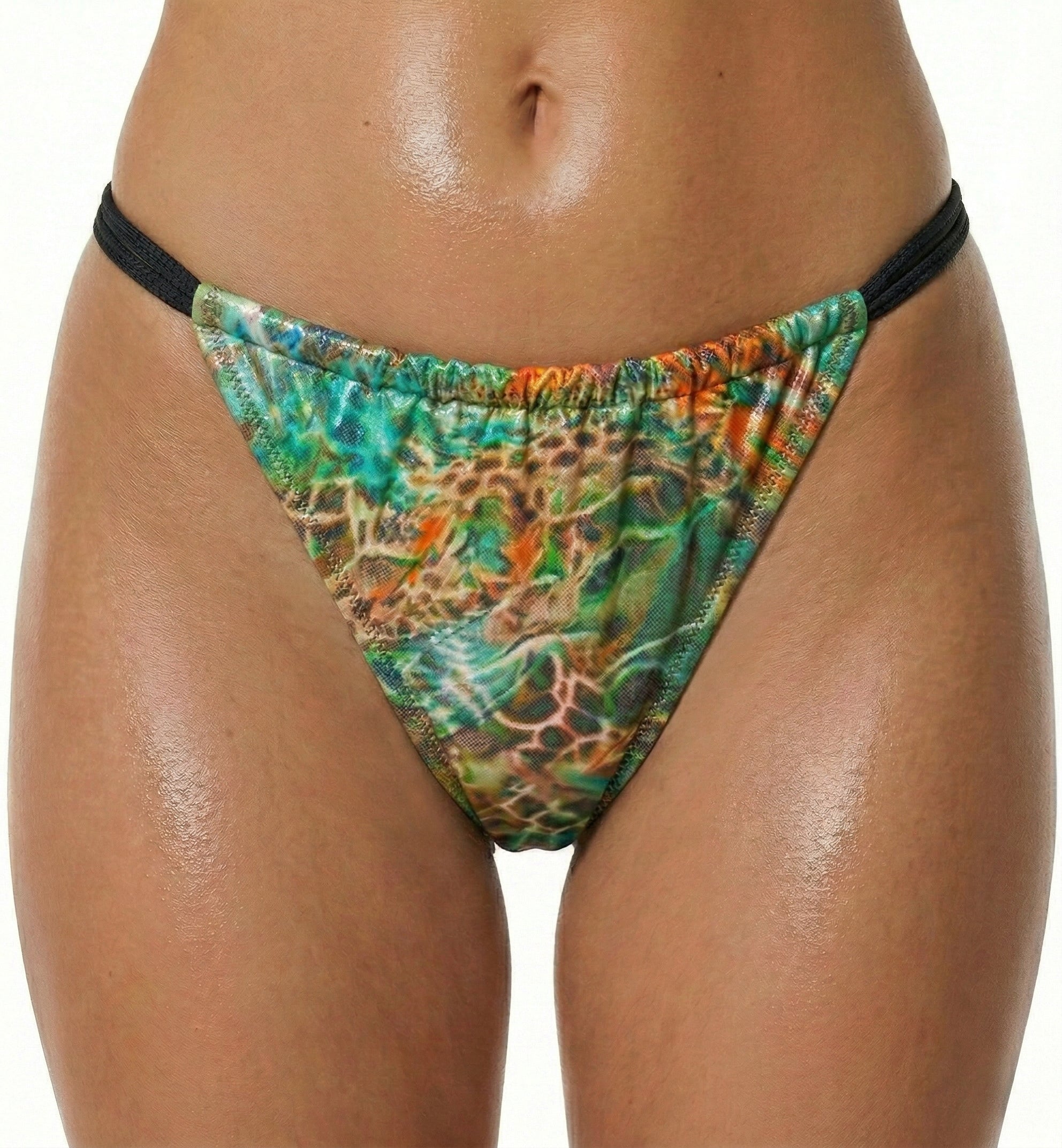 Jungle Fever Emerarald Tanga Bottom - S