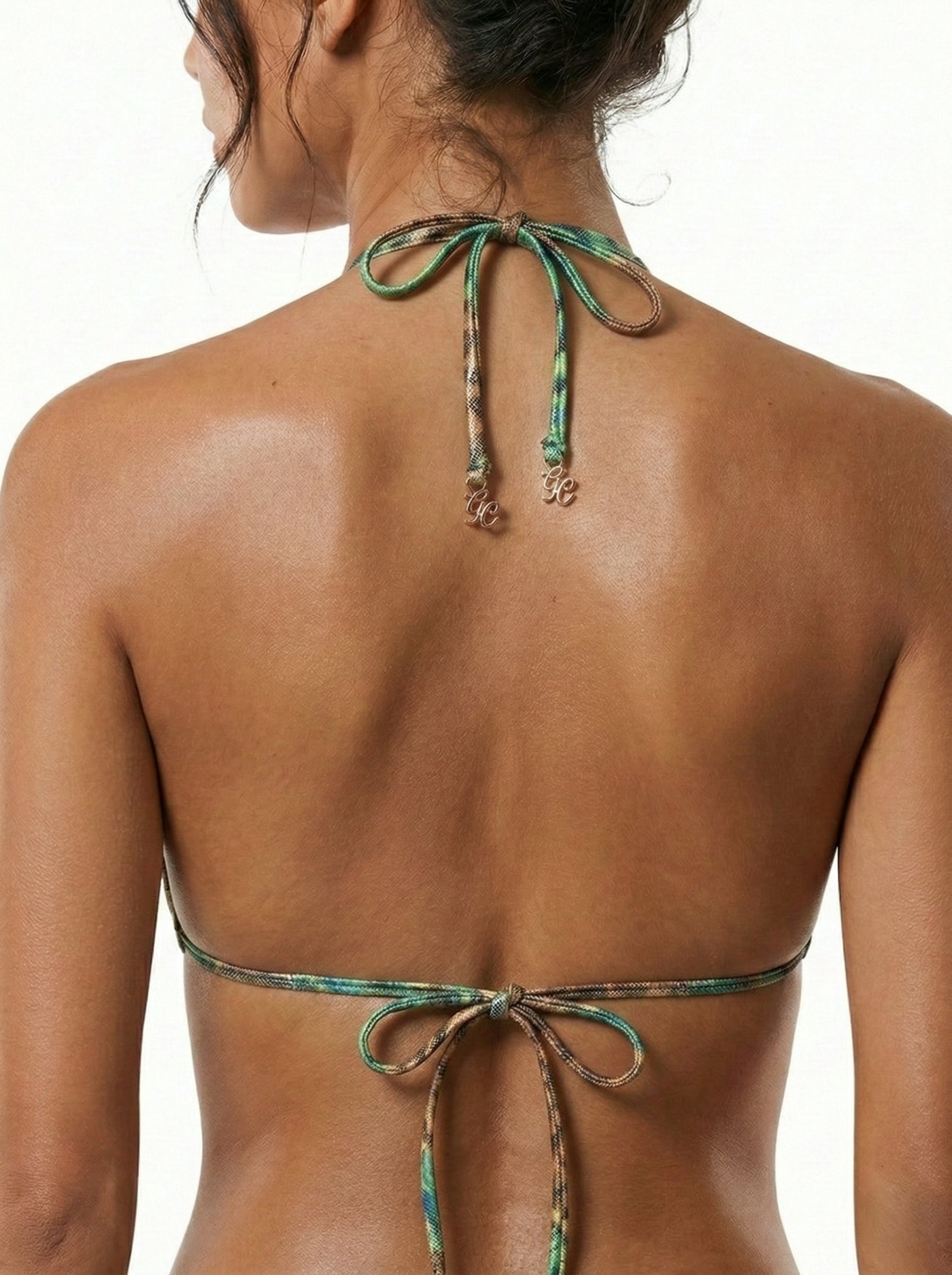 Jungle Fever Emerald Leopard Triangle Push Up - M