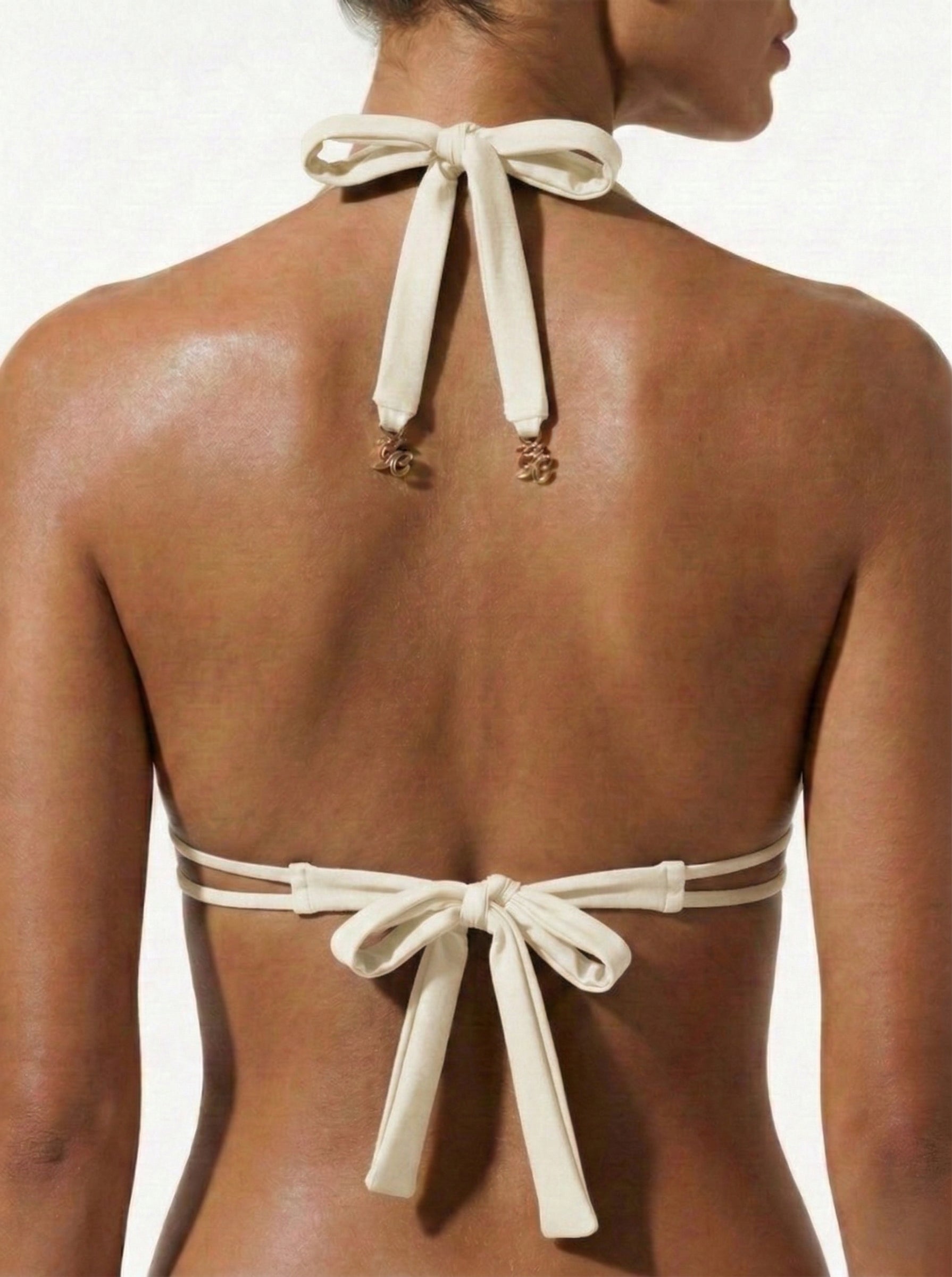 Gold Rush Halter Push Up White - M