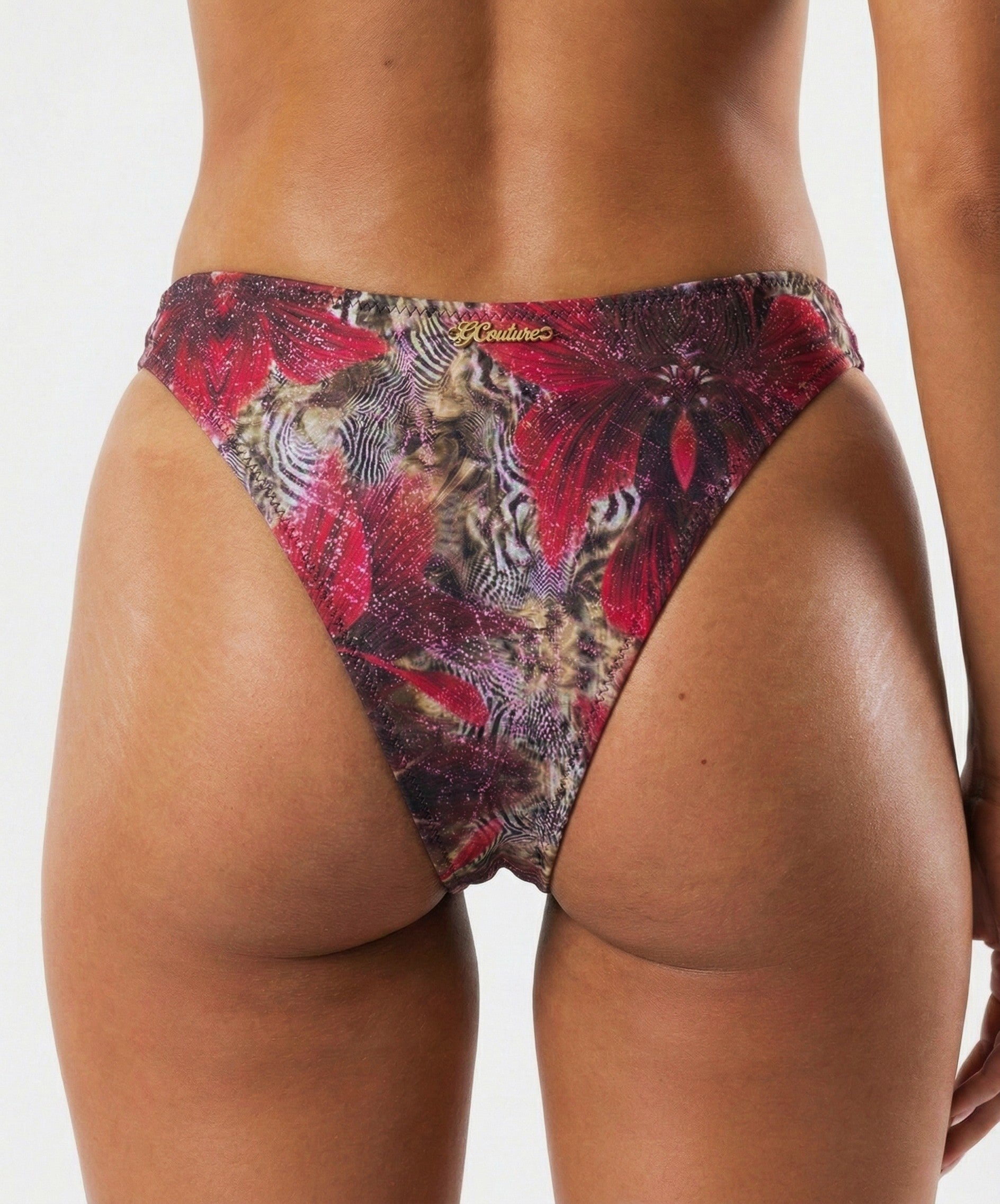 Pink Orchid Orchid High Leg Bottom - M
