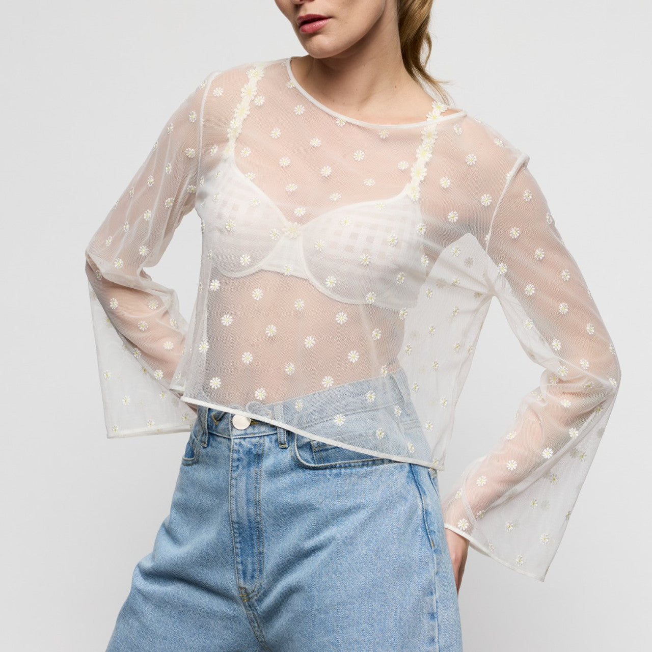 Marie Jo Daisy white top transparant