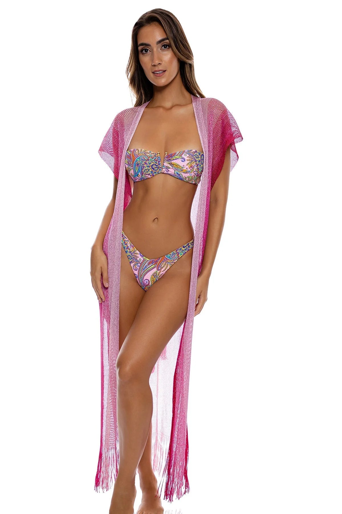 Caftan lang roze