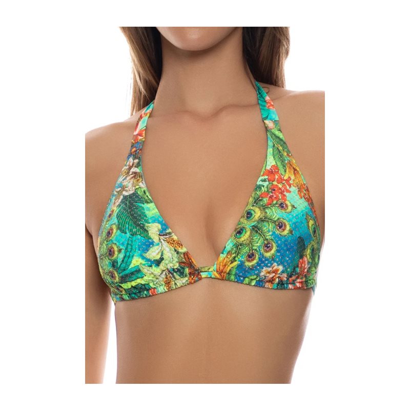 Luli Fama bikini top peacock affair triangel DD-cup