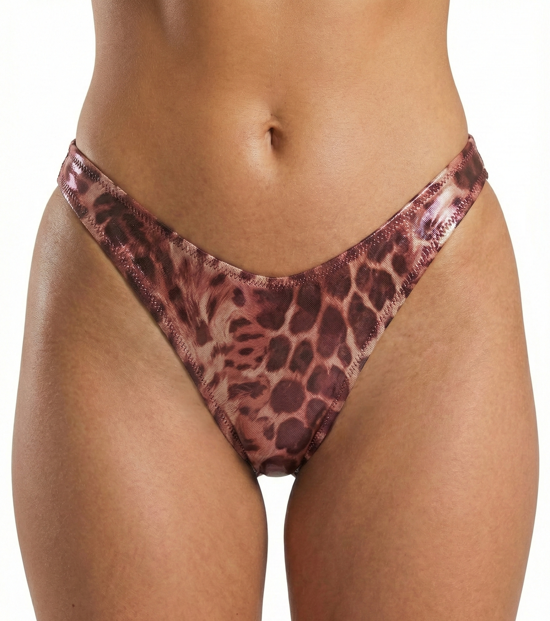 Pink Orchid Tiger High Leg Bottom - S