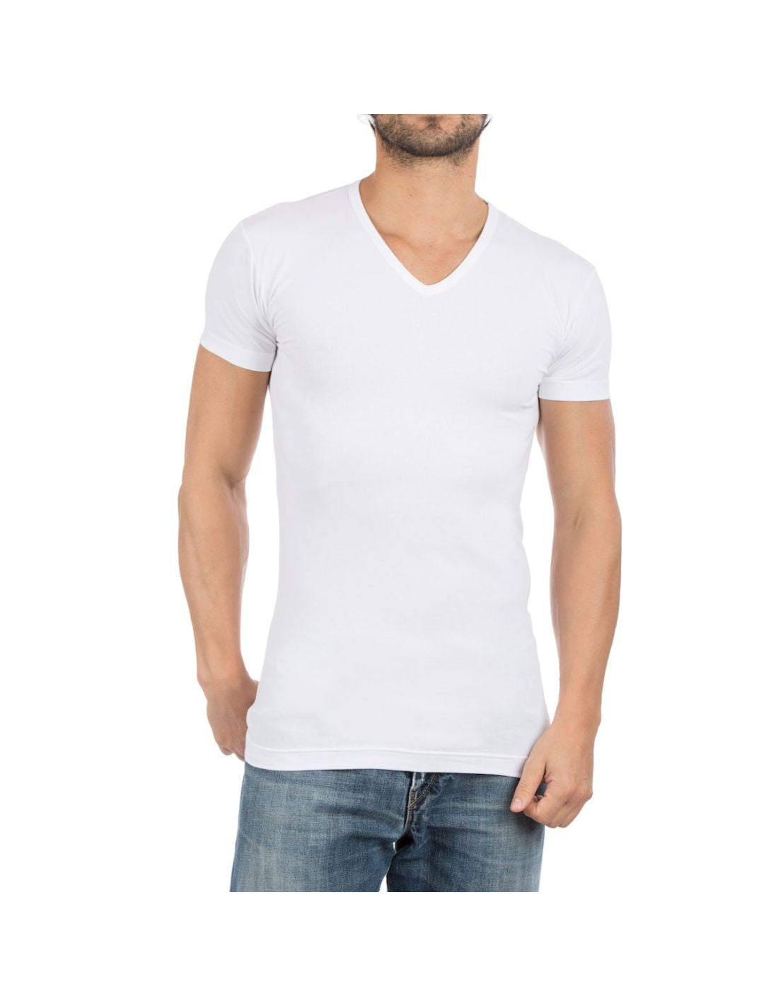 Alan Red T-shirts Oklahoma heren wit v-hals