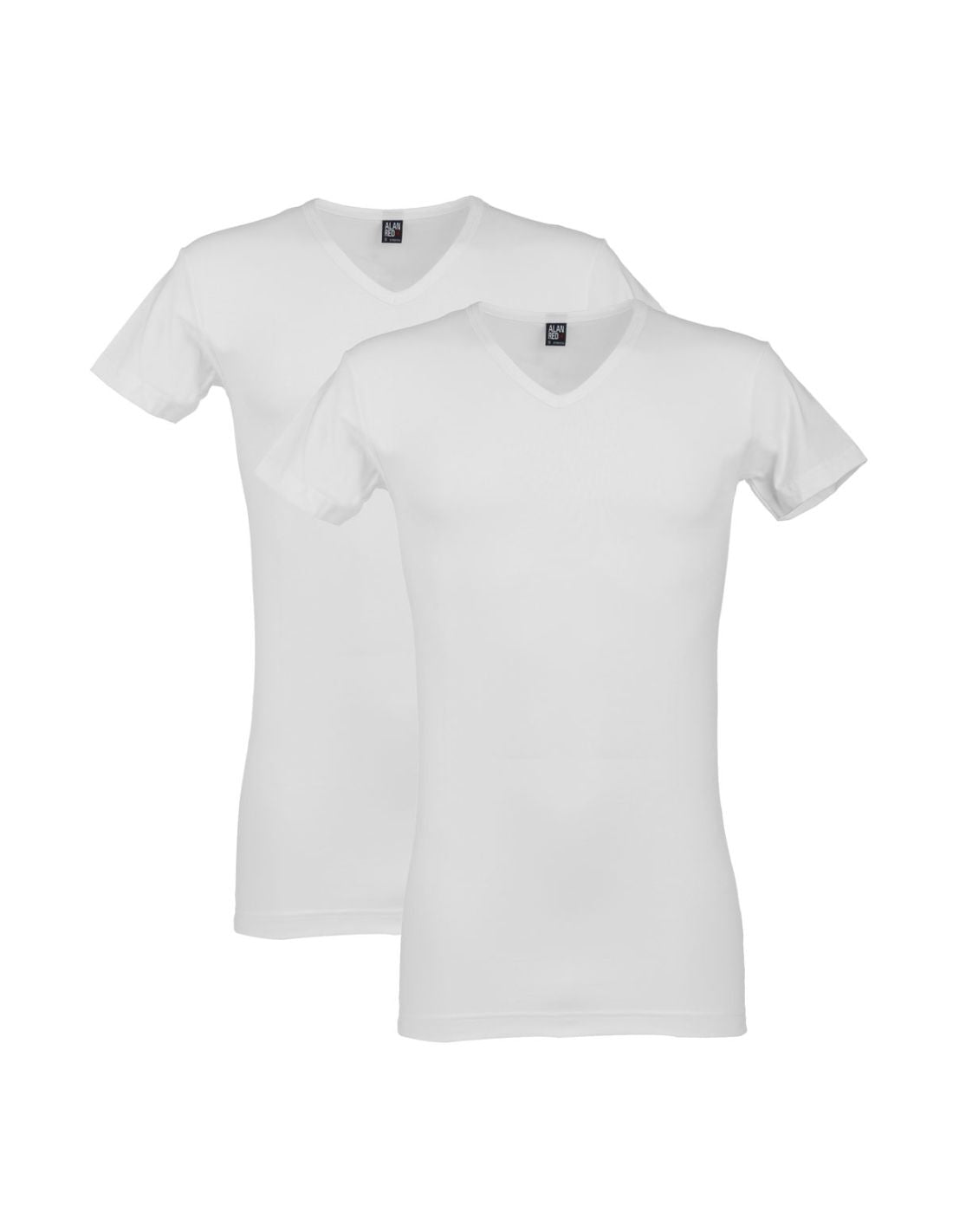 Alan Red T-shirts Oklahoma heren wit v-hals