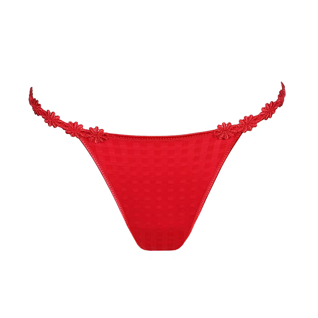 Mini String Marie Jo avero rood (met bloem)