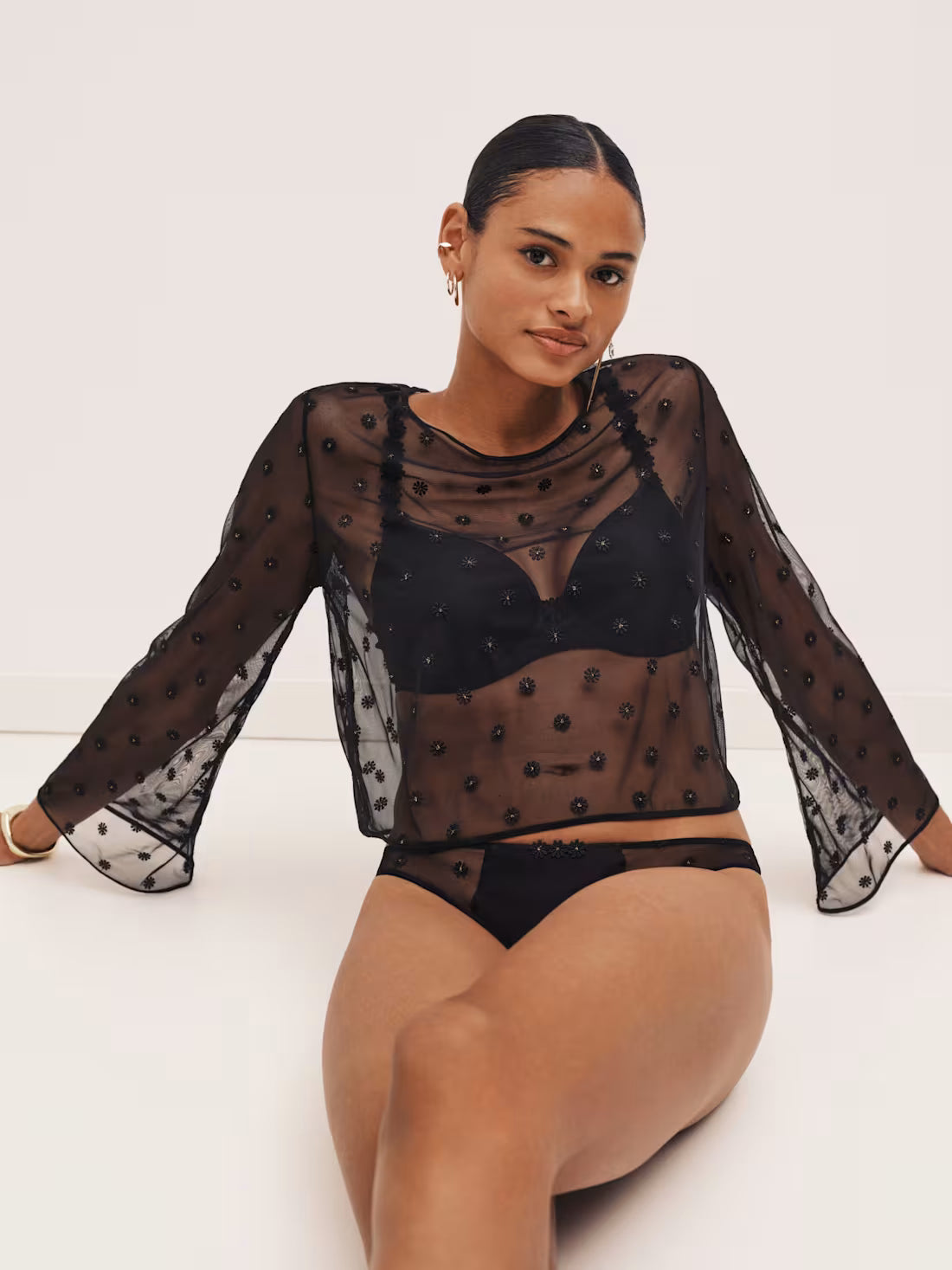 Marie Jo Daisy black top transparant