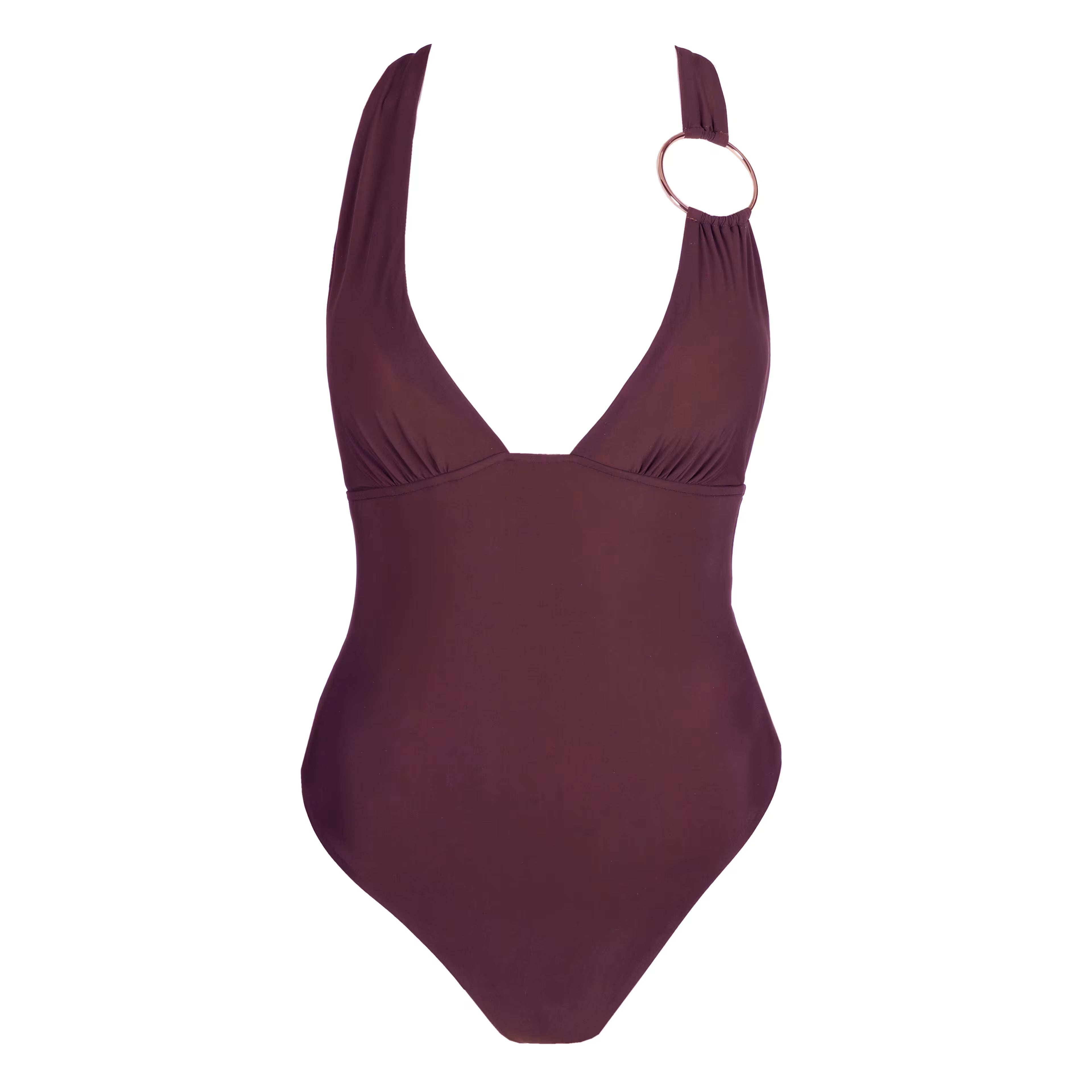 Badpak met ring bordeaux