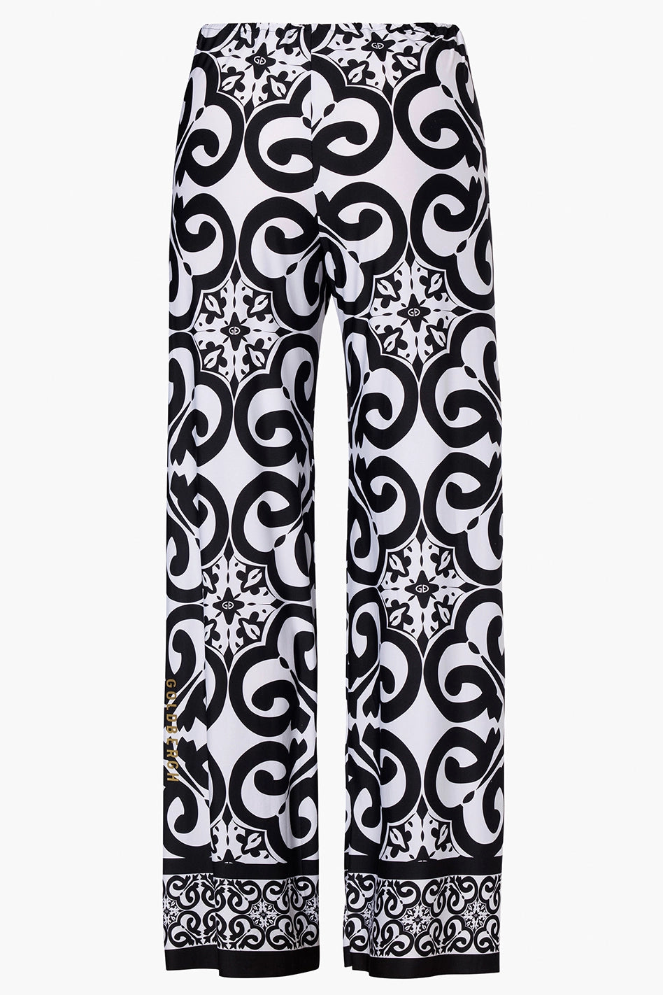 Tropina high waist wide fit broek met print