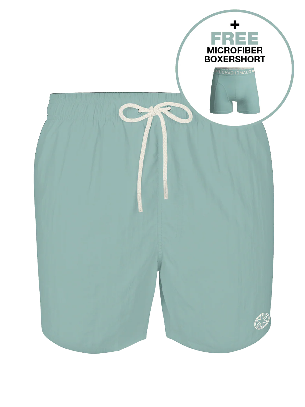 Muchachomalo heren zwembroek ( en gratis boxershort) lichtblauw
