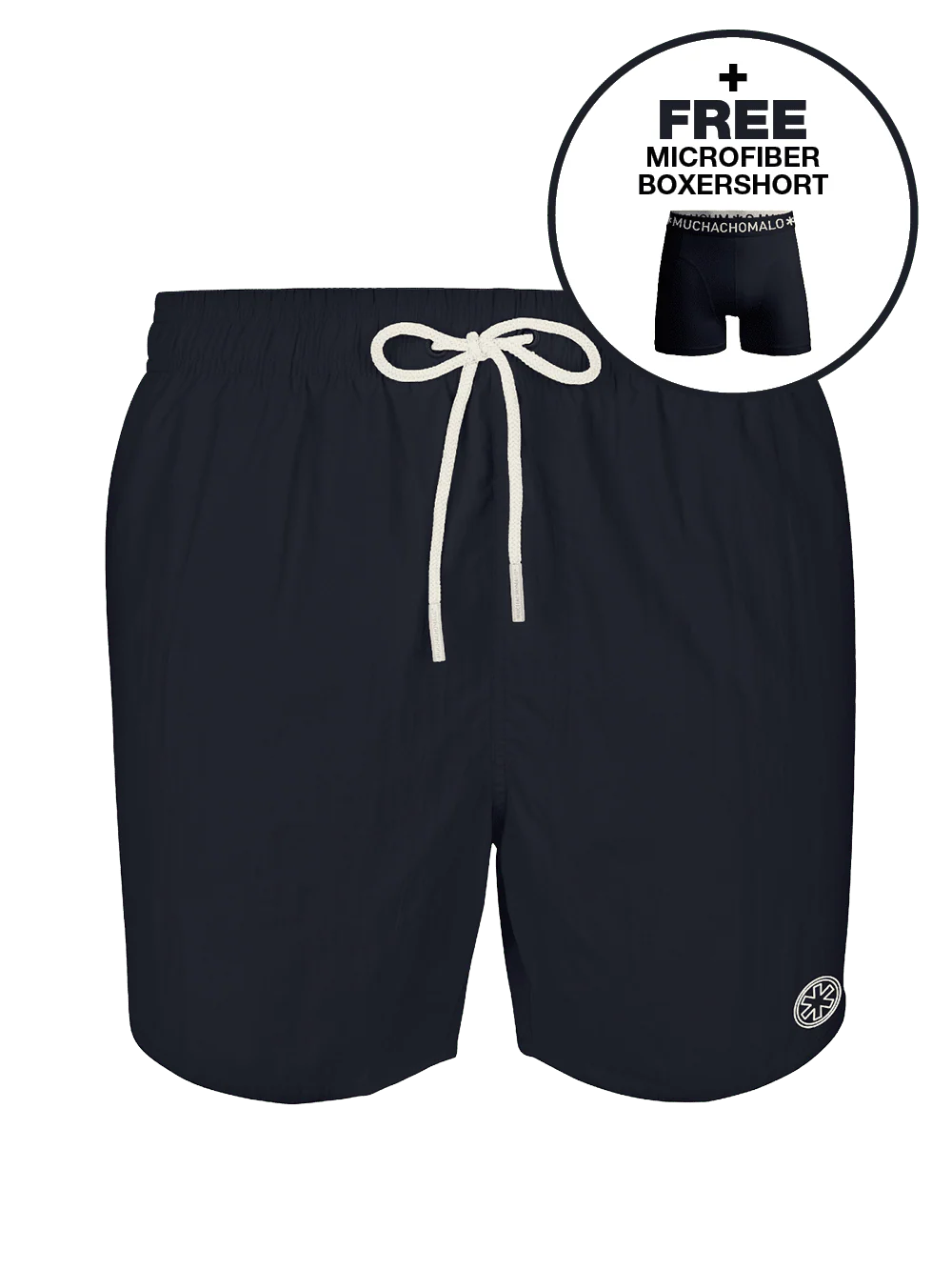 Muchachomalo heren zwembroek ( en gratis boxershort) donkerblauw