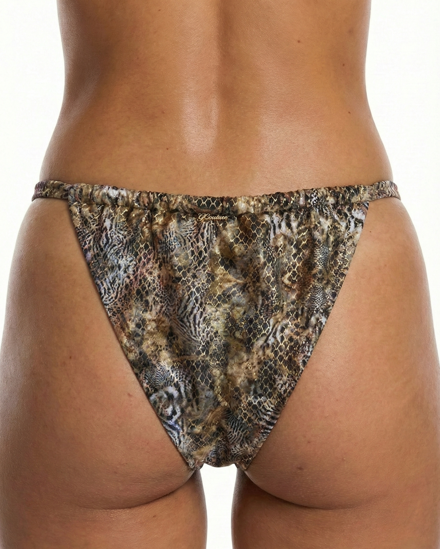 Blue Orchid Safari Tanga Bottom - M